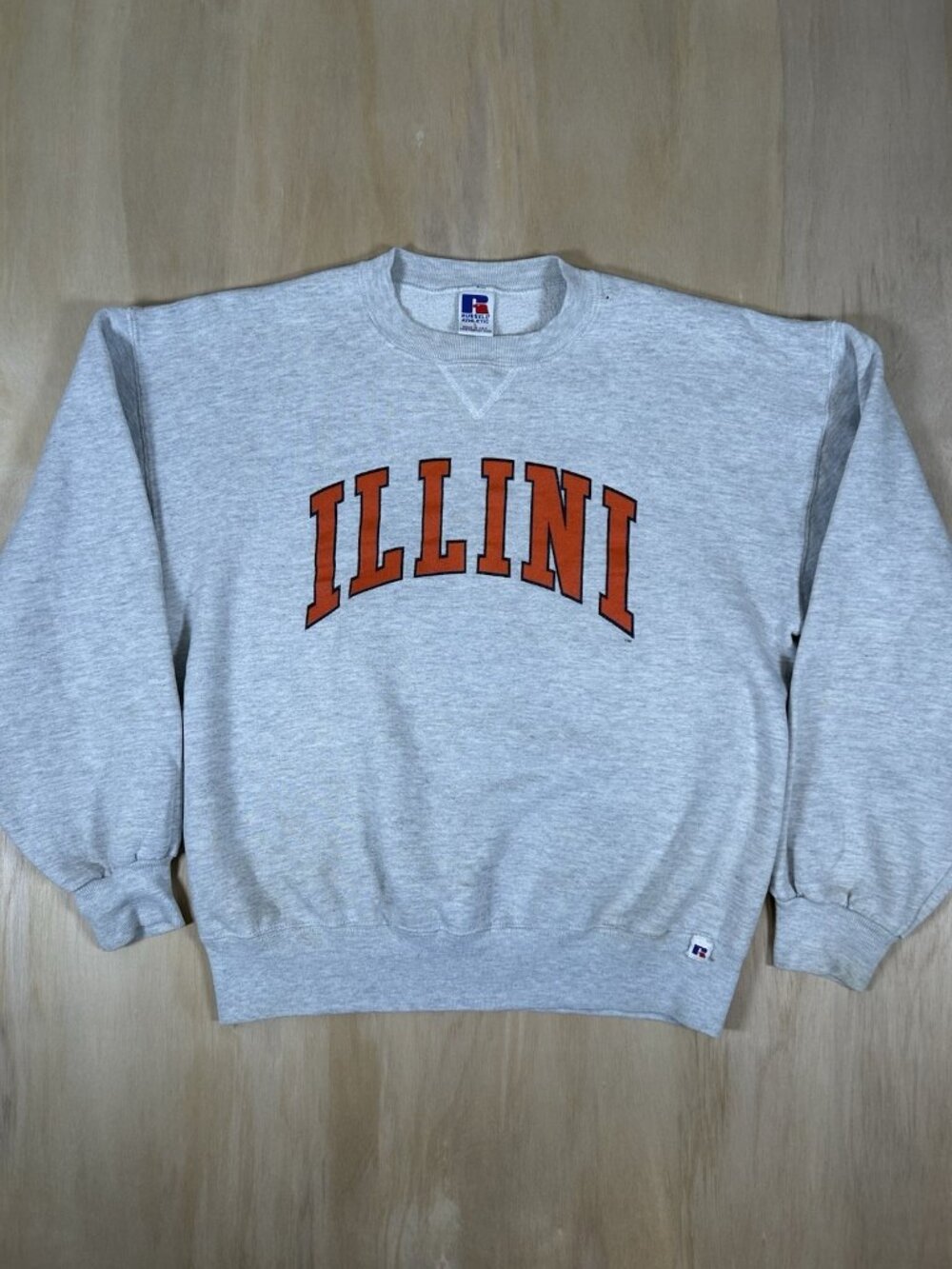 Vintage University Of Illinois Fighting Illini Russell Crewneck Sweatshirt L